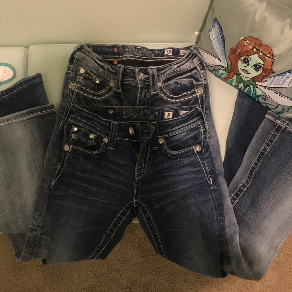 NOT FOR SALE! Miss Me blue jeans sizes 8-10